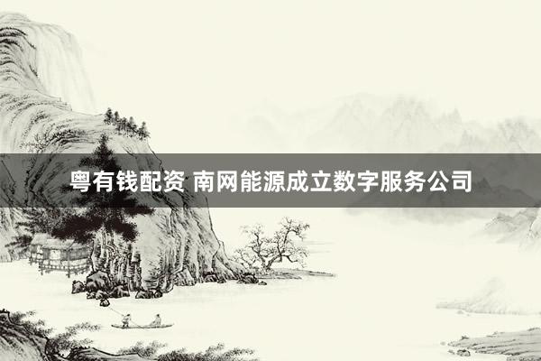 粤有钱配资 南网能源成立数字服务公司